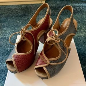 Jeffrey Campbell Havana Last Leather Peep Toe Heel